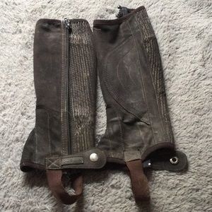 Dublin child size brown equestrian half  chaps English